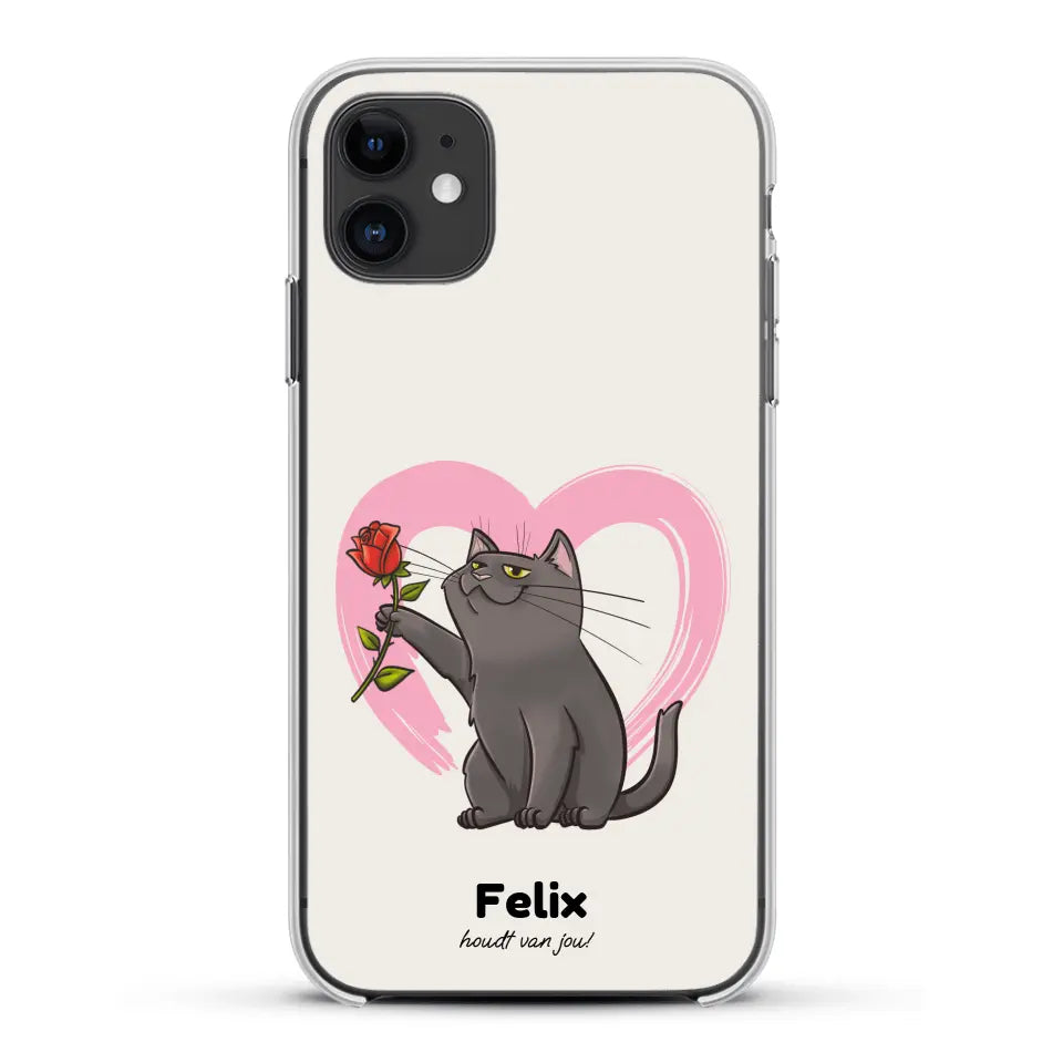 Jouw kat houdt van jou - Gepersonaliseerd telefoonhoesje