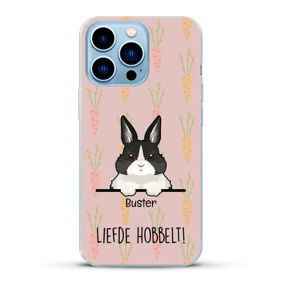 Liefde hobbelt! - Gepersonaliseerd telefoonhoesje