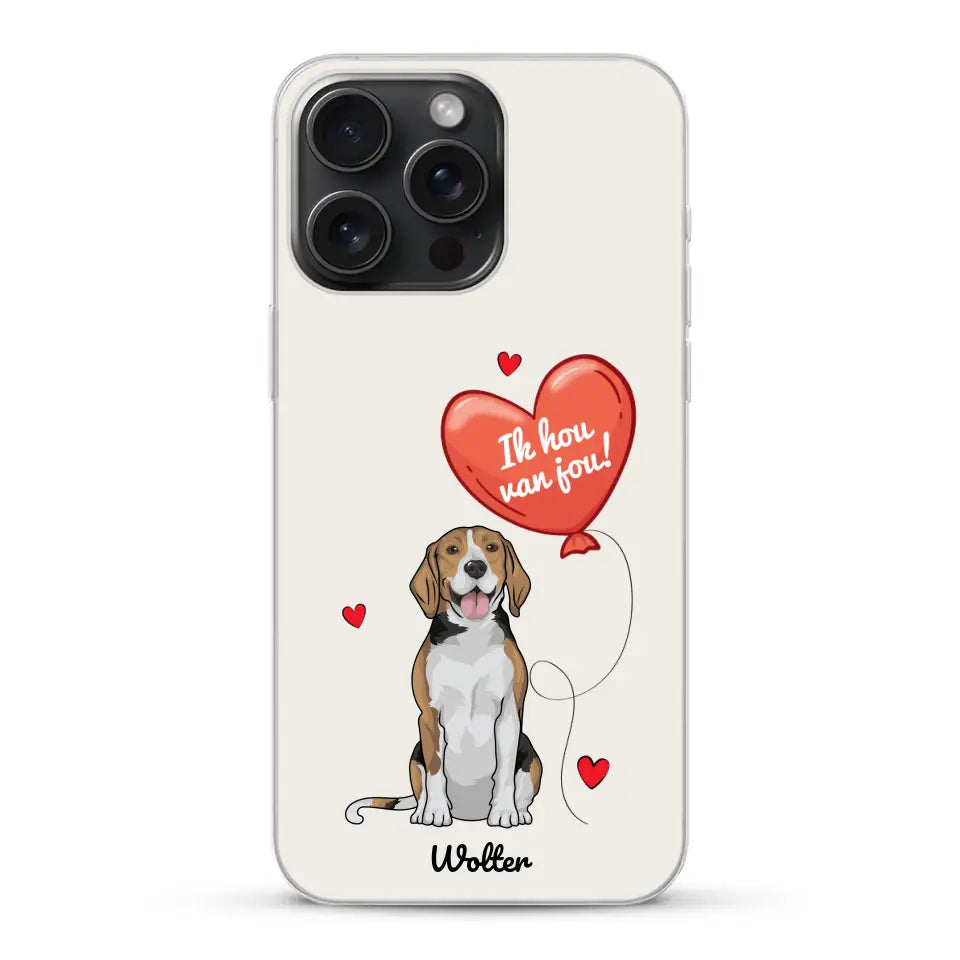 Hondenliefde - Gepersonaliseerd telefoonhoesje