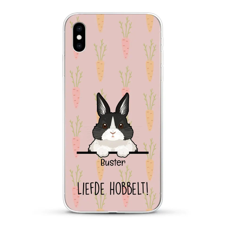 Liefde hobbelt! - Gepersonaliseerd telefoonhoesje