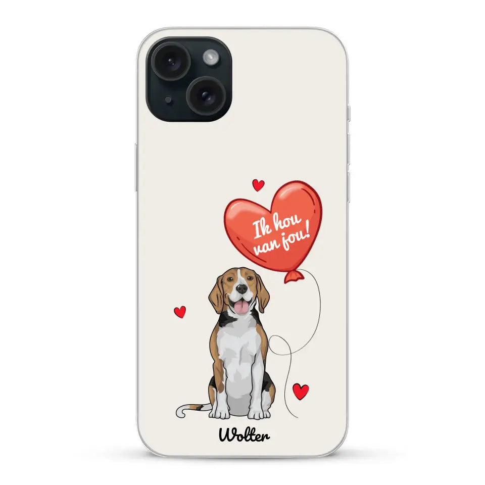 Hondenliefde - Gepersonaliseerd telefoonhoesje