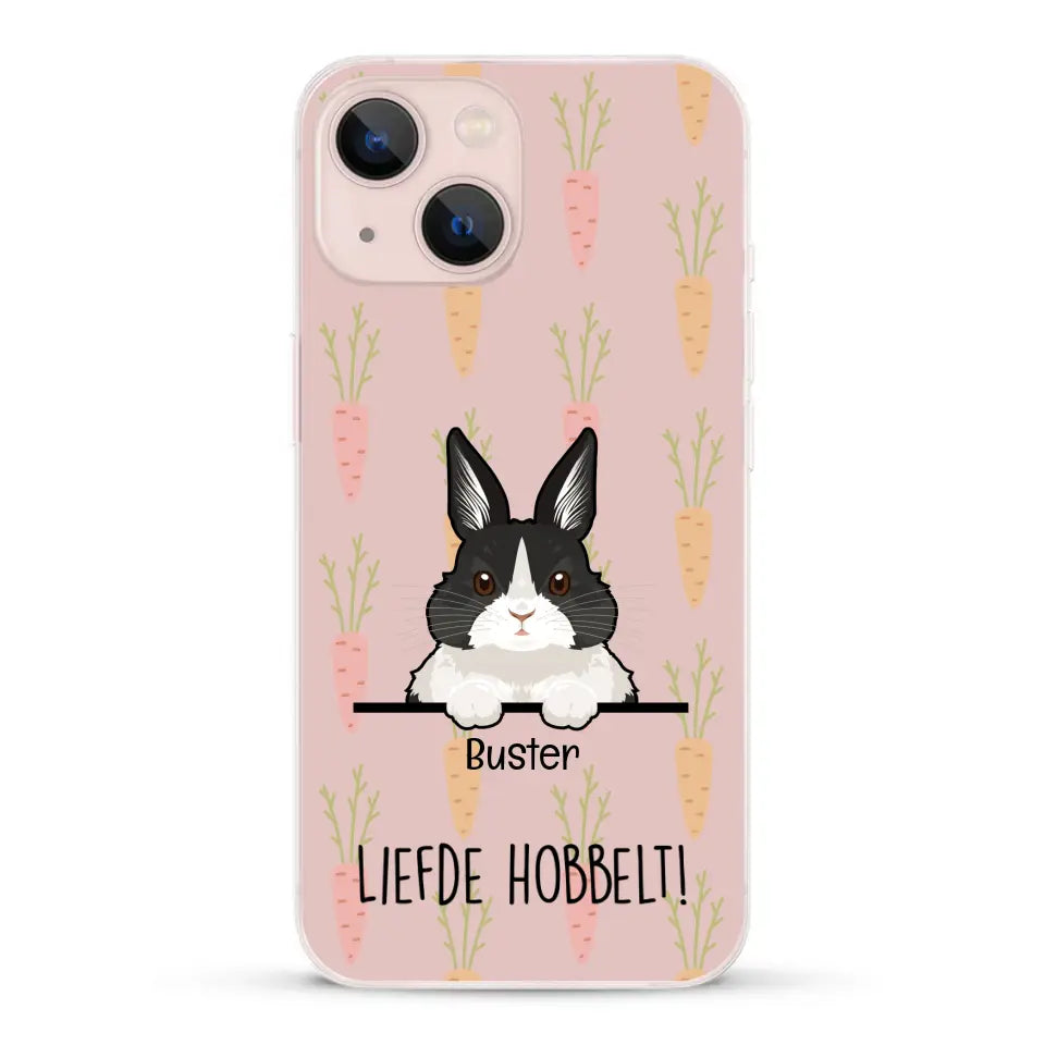 Liefde hobbelt! - Gepersonaliseerd telefoonhoesje