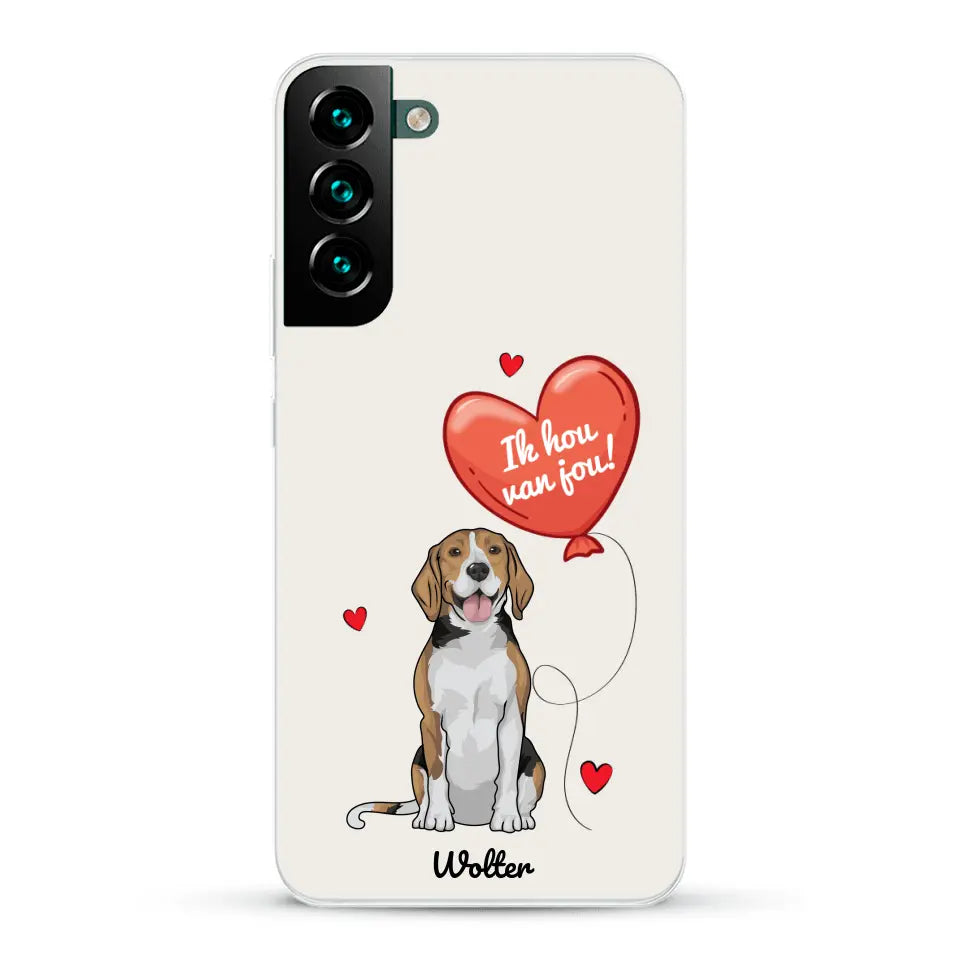 Hondenliefde - Gepersonaliseerd telefoonhoesje
