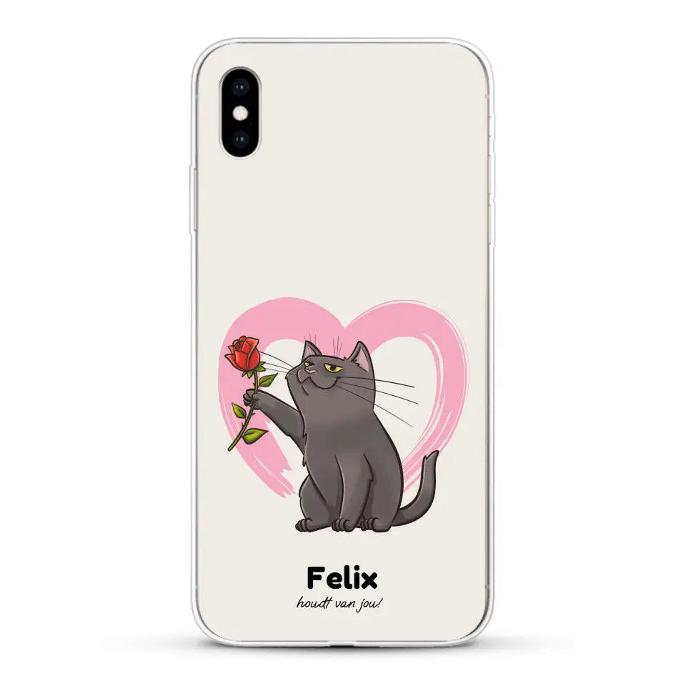 Jouw kat houdt van jou - Gepersonaliseerd telefoonhoesje