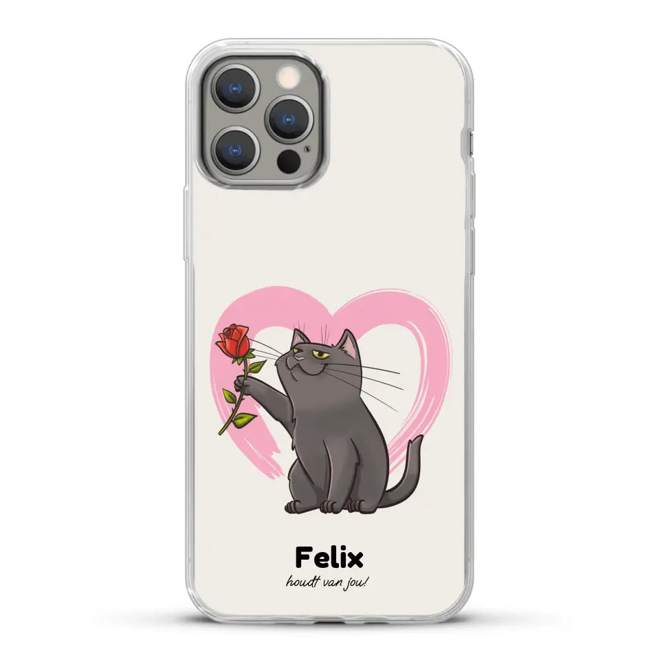 Jouw kat houdt van jou - Gepersonaliseerd telefoonhoesje