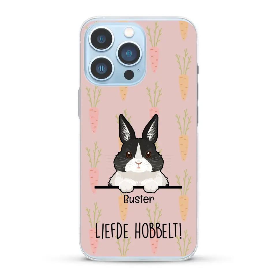 Liefde hobbelt! - Gepersonaliseerd telefoonhoesje