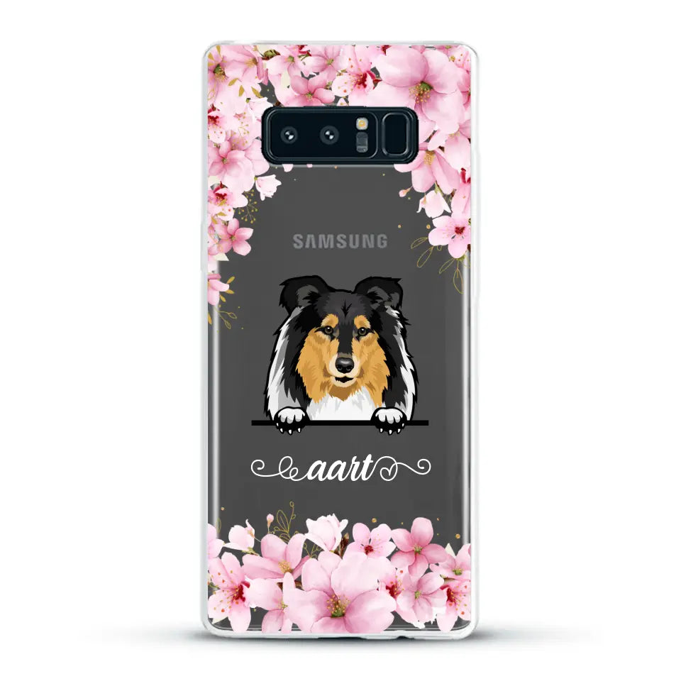 Bloemen Honden - Gepersonaliseerd telefoonhoesje