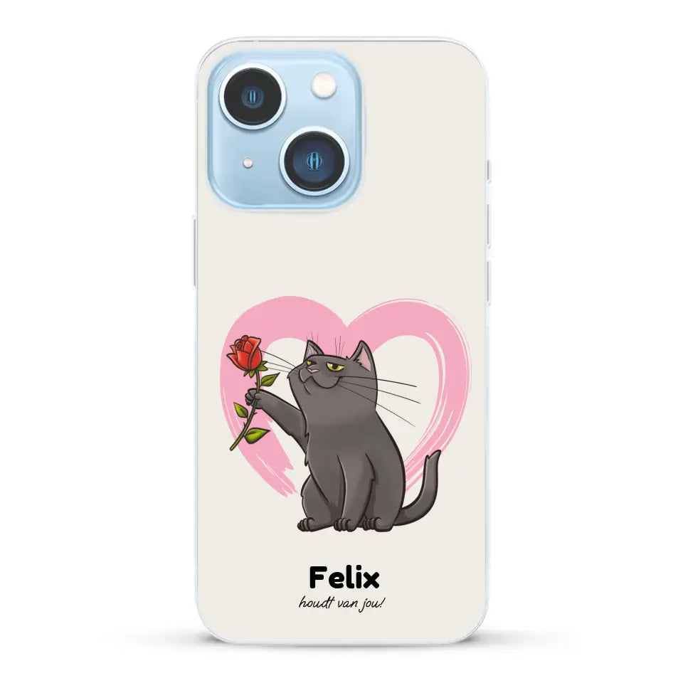 Jouw kat houdt van jou - Gepersonaliseerd telefoonhoesje