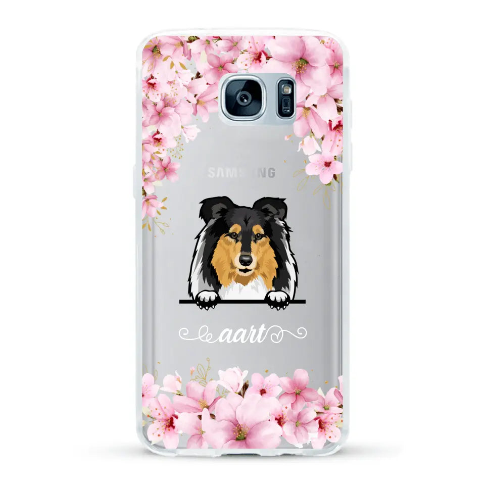 Bloemen Honden - Gepersonaliseerd telefoonhoesje