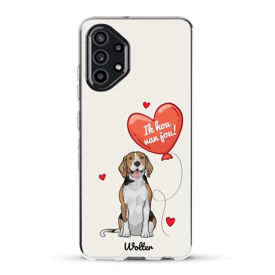 Hondenliefde - Gepersonaliseerd telefoonhoesje