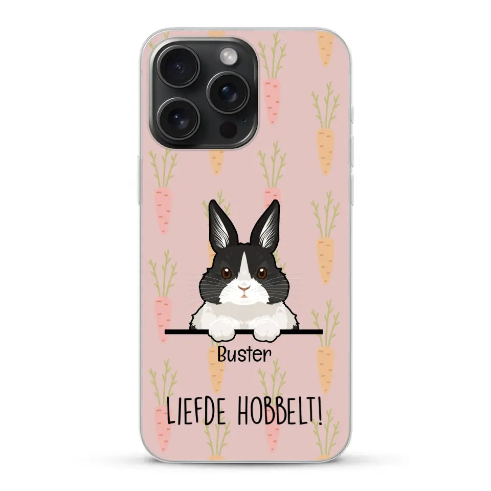 Liefde hobbelt! - Gepersonaliseerd telefoonhoesje