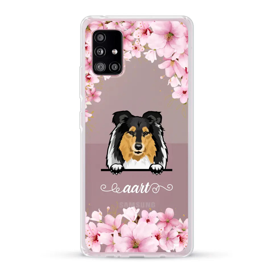 Bloemen Honden - Gepersonaliseerd telefoonhoesje