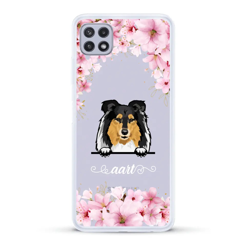 Bloemen Honden - Gepersonaliseerd telefoonhoesje