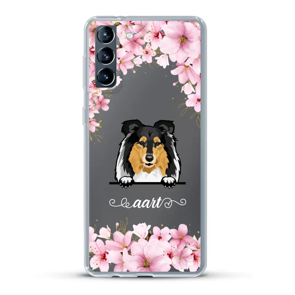 Bloemen Honden - Gepersonaliseerd telefoonhoesje