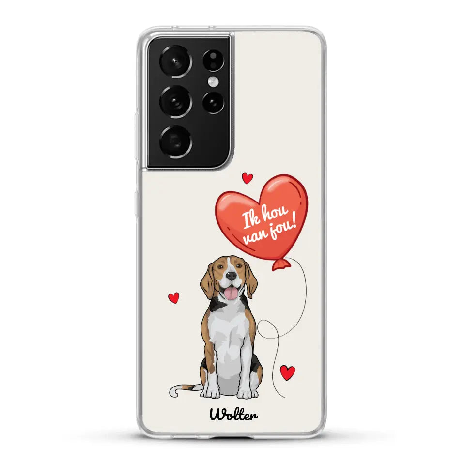 Hondenliefde - Gepersonaliseerd telefoonhoesje