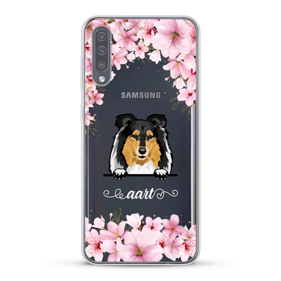 Bloemen Honden - Gepersonaliseerd telefoonhoesje