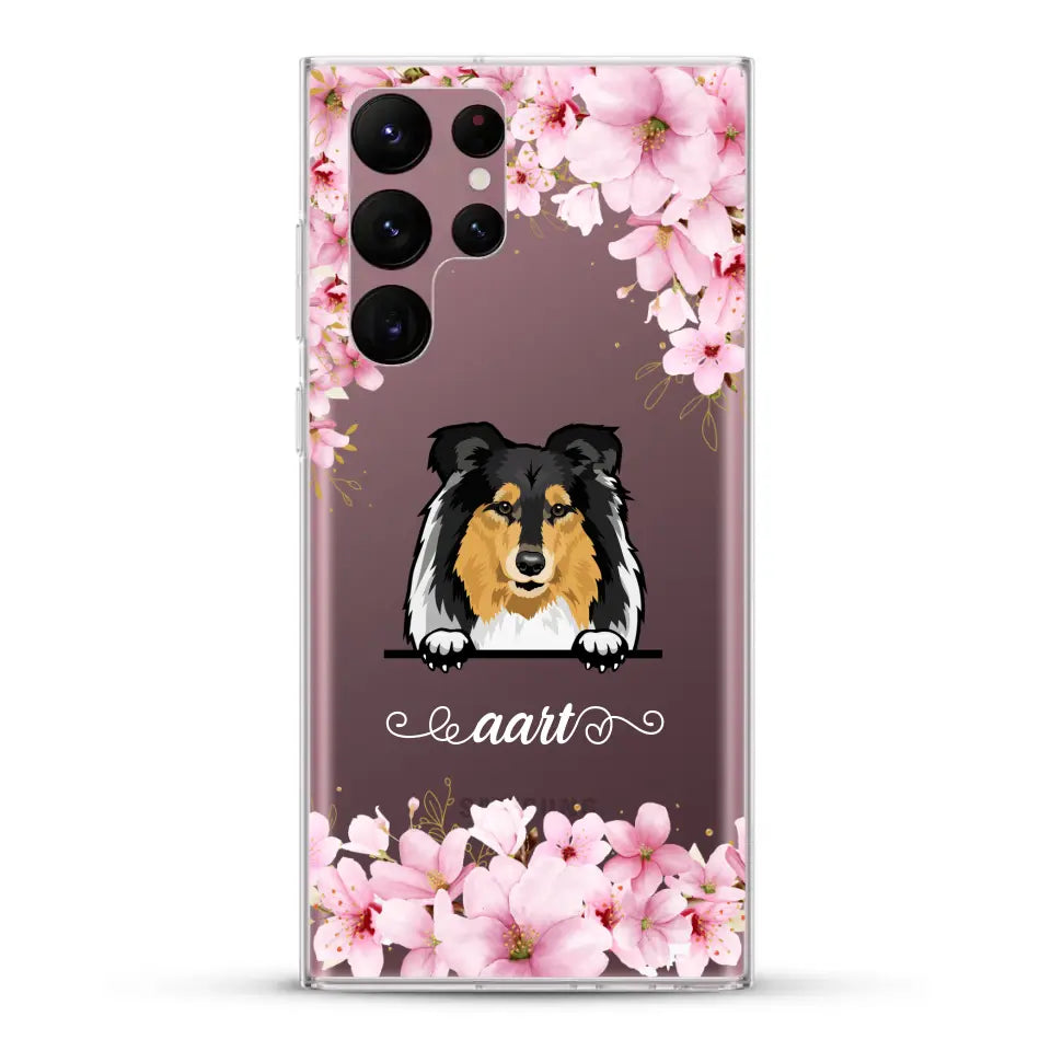 Bloemen Honden - Gepersonaliseerd telefoonhoesje