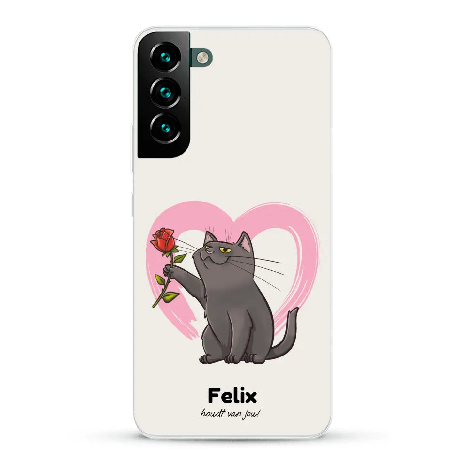 Jouw kat houdt van jou - Gepersonaliseerd telefoonhoesje