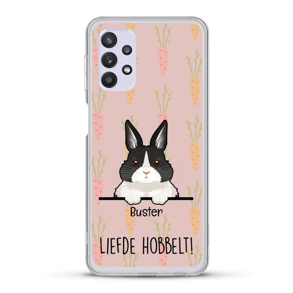 Liefde hobbelt! - Gepersonaliseerd telefoonhoesje