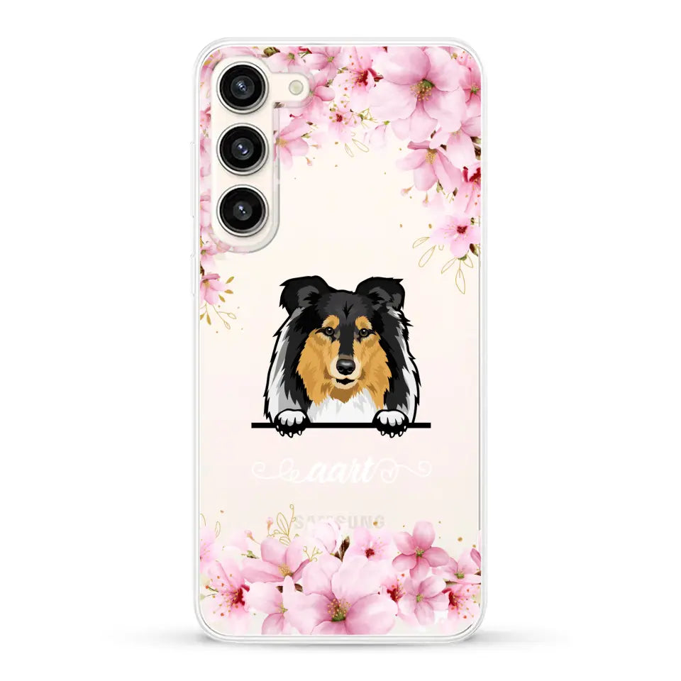 Bloemen Honden - Gepersonaliseerd telefoonhoesje