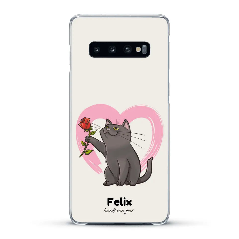 Jouw kat houdt van jou - Gepersonaliseerd telefoonhoesje