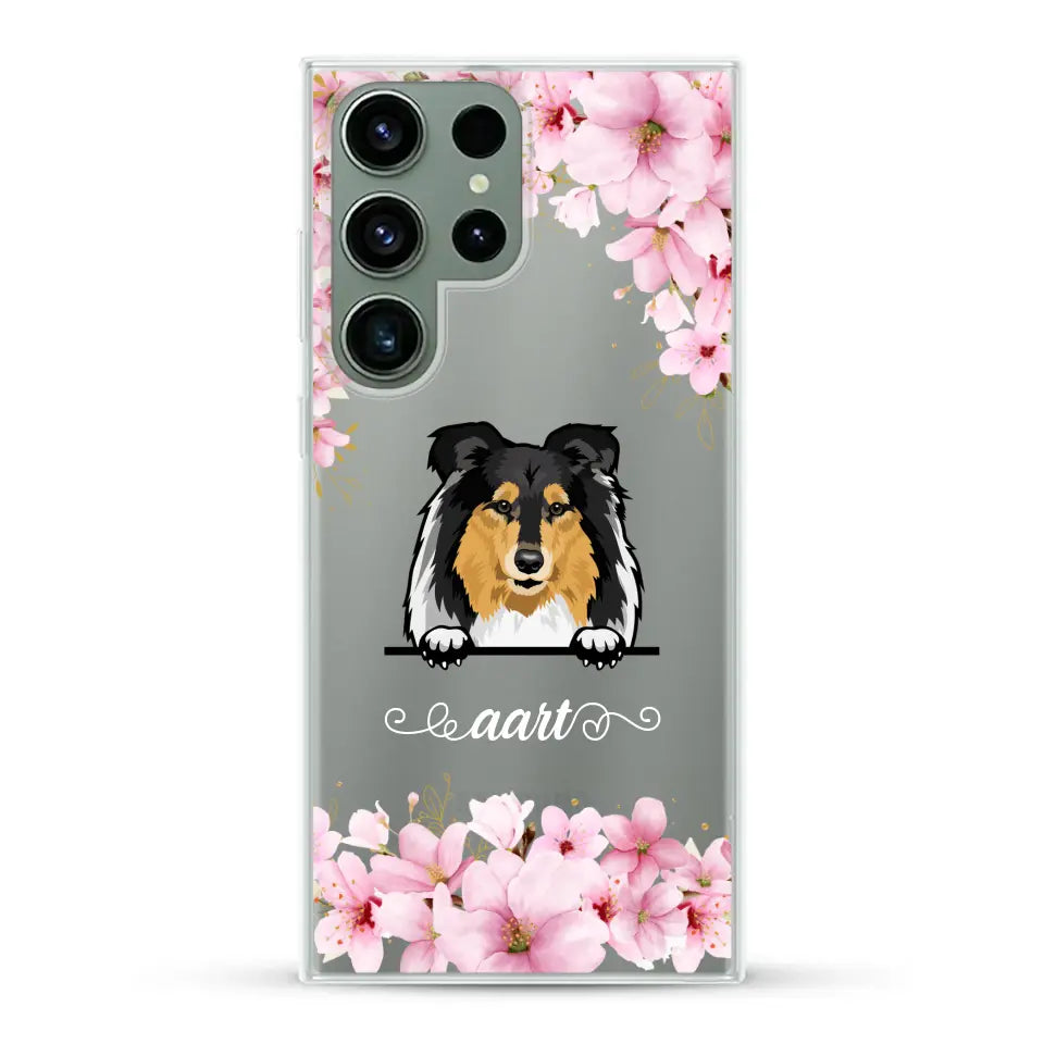 Bloemen Honden - Gepersonaliseerd telefoonhoesje