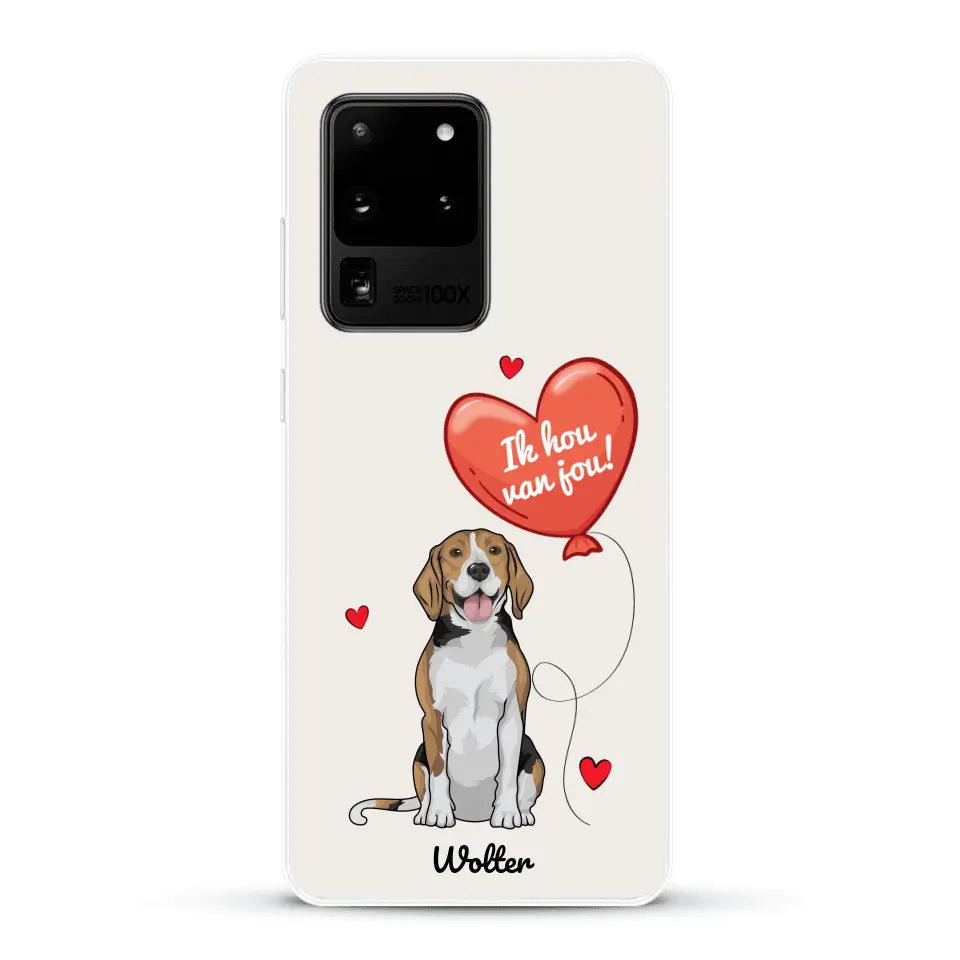 Hondenliefde - Gepersonaliseerd telefoonhoesje
