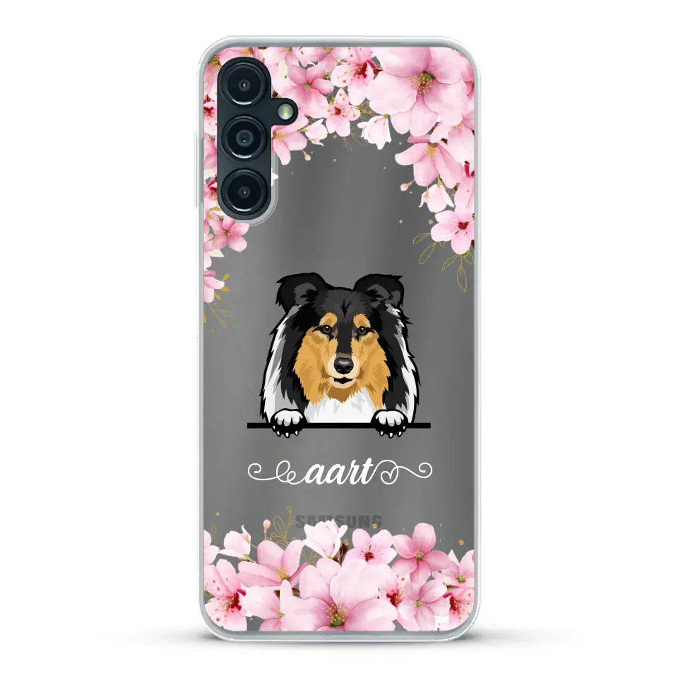 Bloemen Honden - Gepersonaliseerd telefoonhoesje