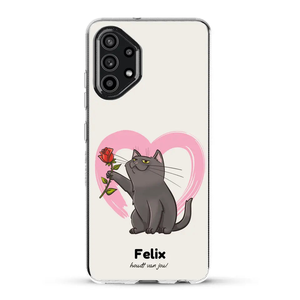 Jouw kat houdt van jou - Gepersonaliseerd telefoonhoesje