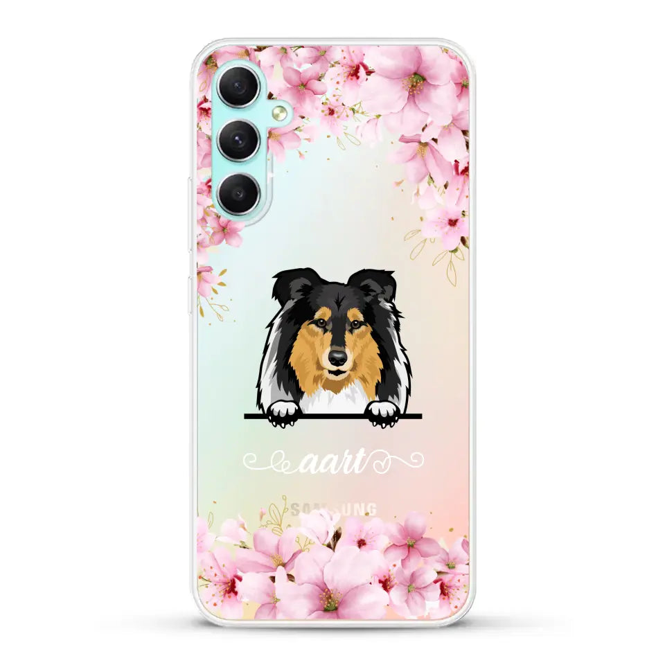 Bloemen Honden - Gepersonaliseerd telefoonhoesje