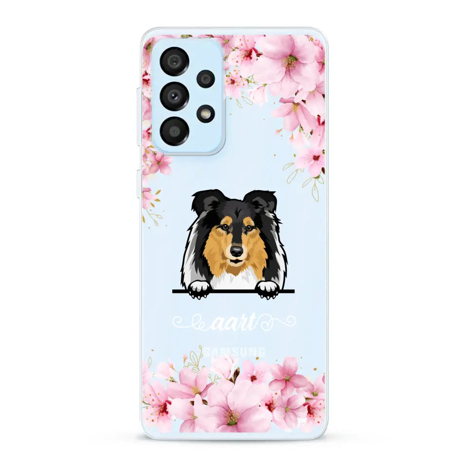 Bloemen Honden - Gepersonaliseerd telefoonhoesje