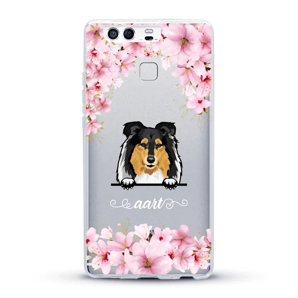 Bloemen Honden - Gepersonaliseerd telefoonhoesje