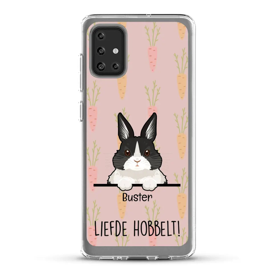 Liefde hobbelt! - Gepersonaliseerd telefoonhoesje