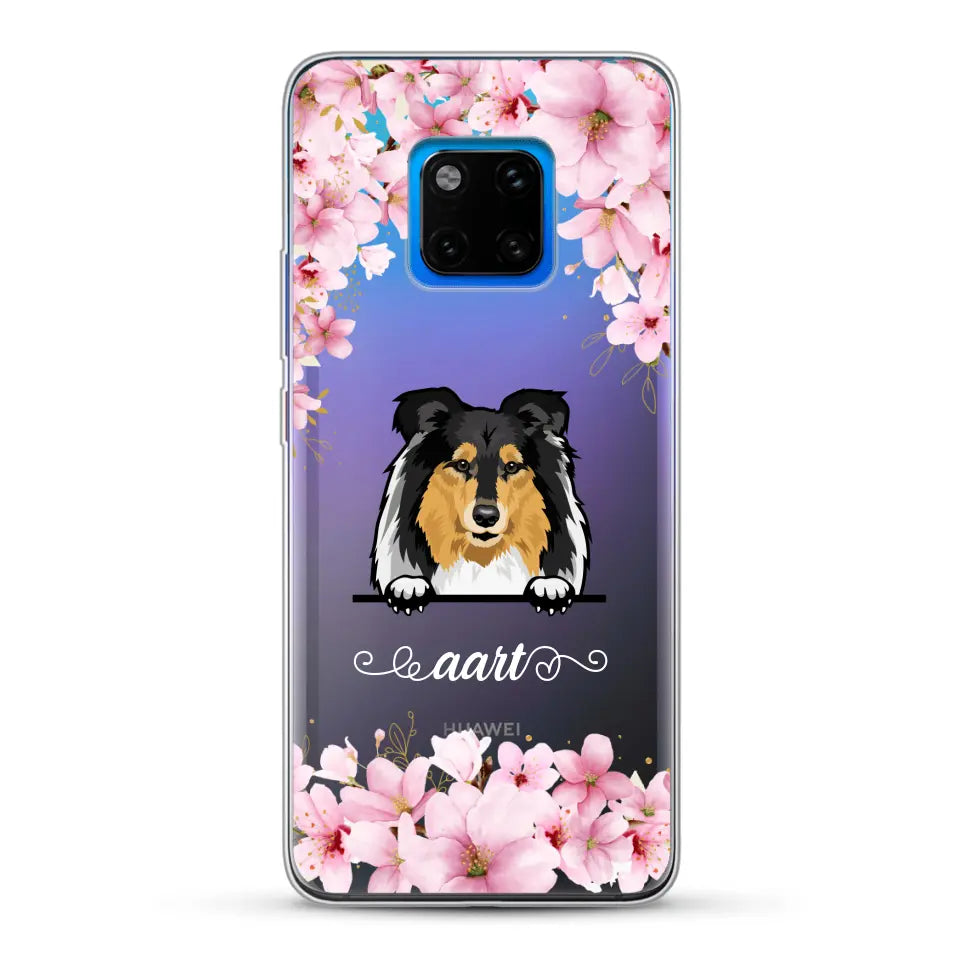 Bloemen Honden - Gepersonaliseerd telefoonhoesje