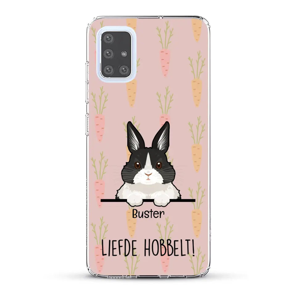 Liefde hobbelt! - Gepersonaliseerd telefoonhoesje