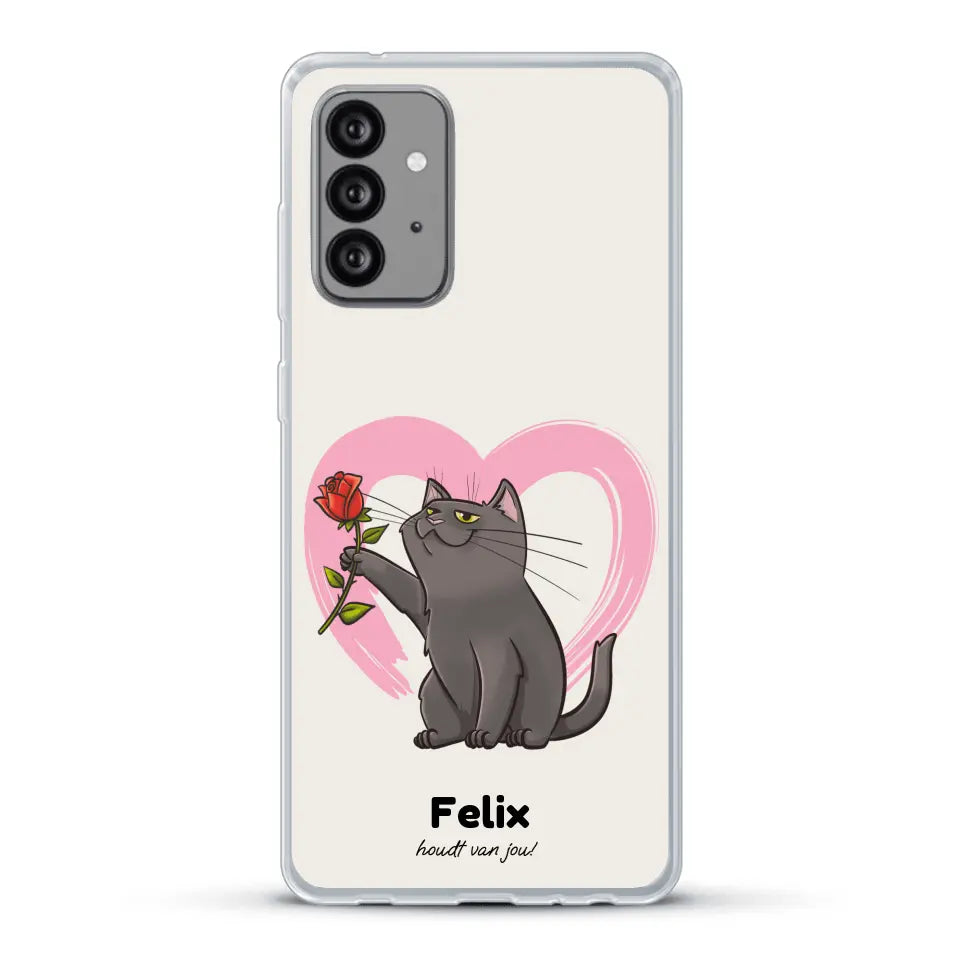 Jouw kat houdt van jou - Gepersonaliseerd telefoonhoesje