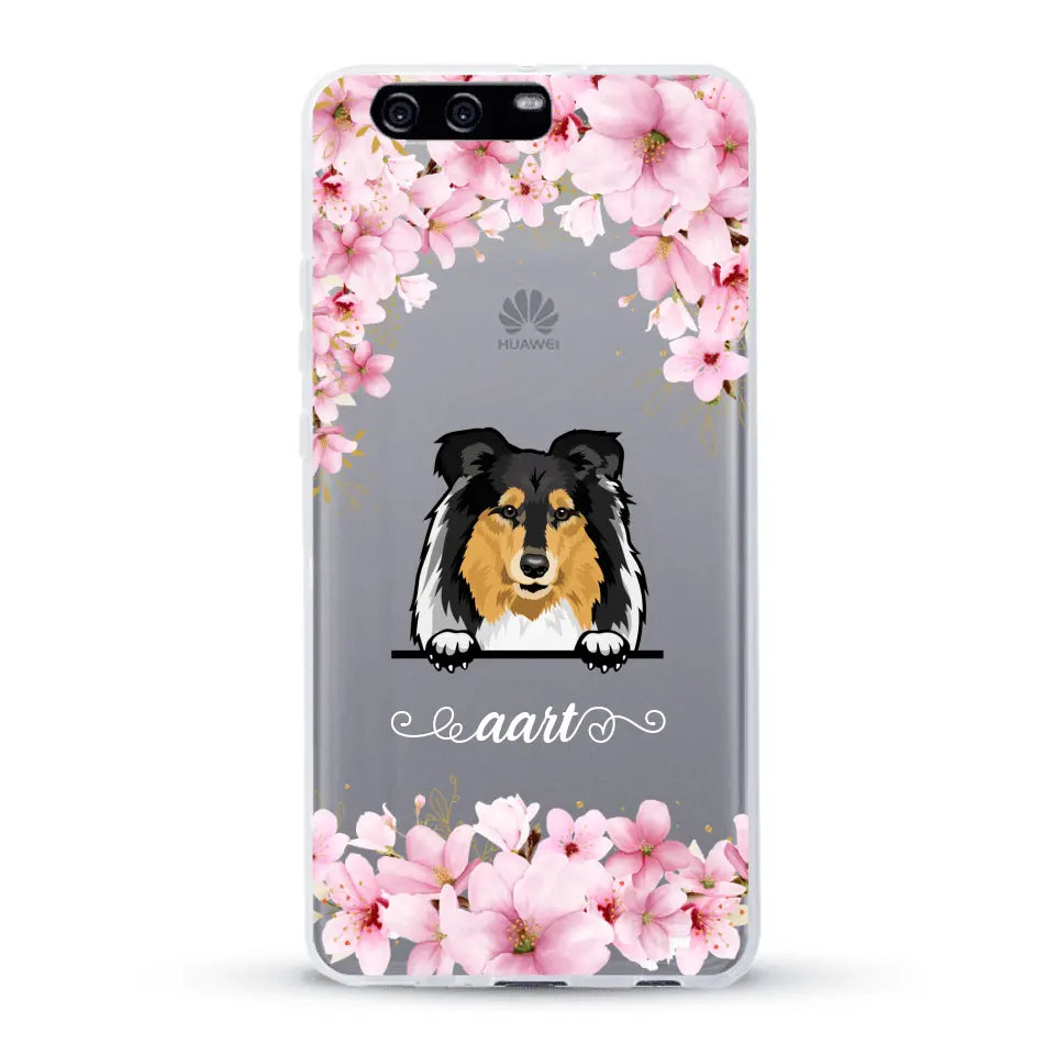 Bloemen Honden - Gepersonaliseerd telefoonhoesje