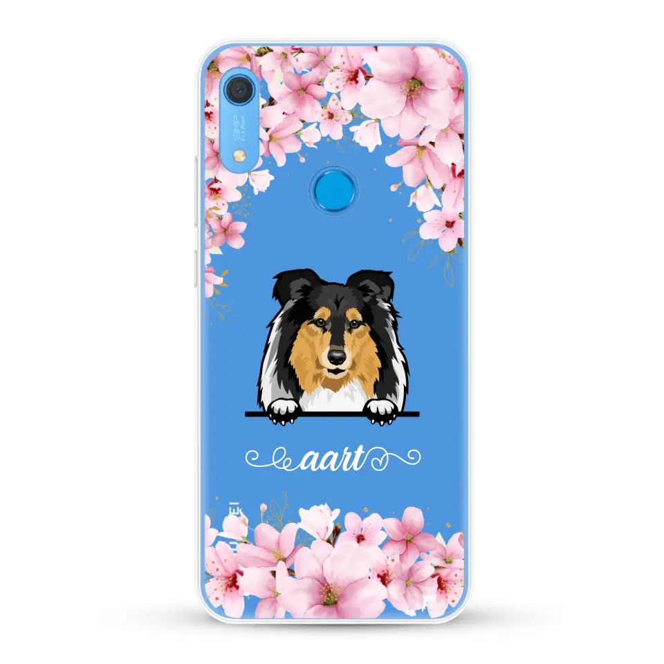 Bloemen Honden - Gepersonaliseerd telefoonhoesje