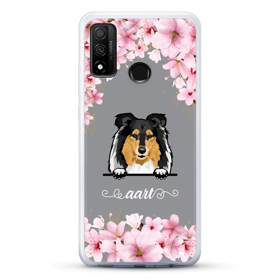 Bloemen Honden - Gepersonaliseerd telefoonhoesje