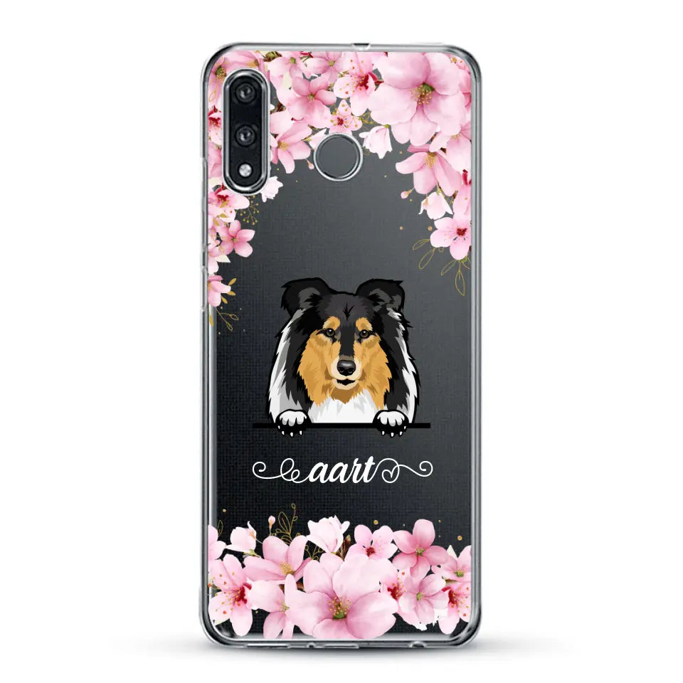 Bloemen Honden - Gepersonaliseerd telefoonhoesje