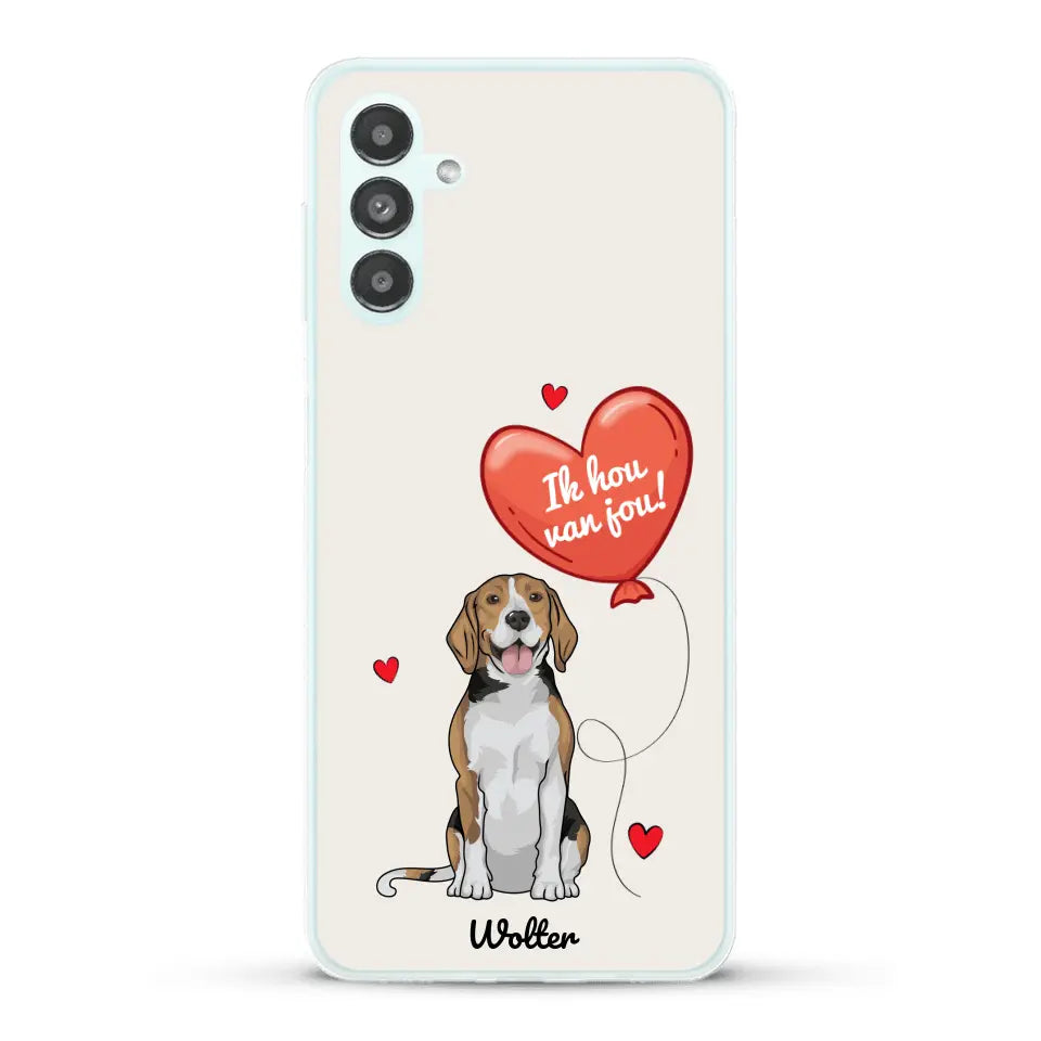 Hondenliefde - Gepersonaliseerd telefoonhoesje