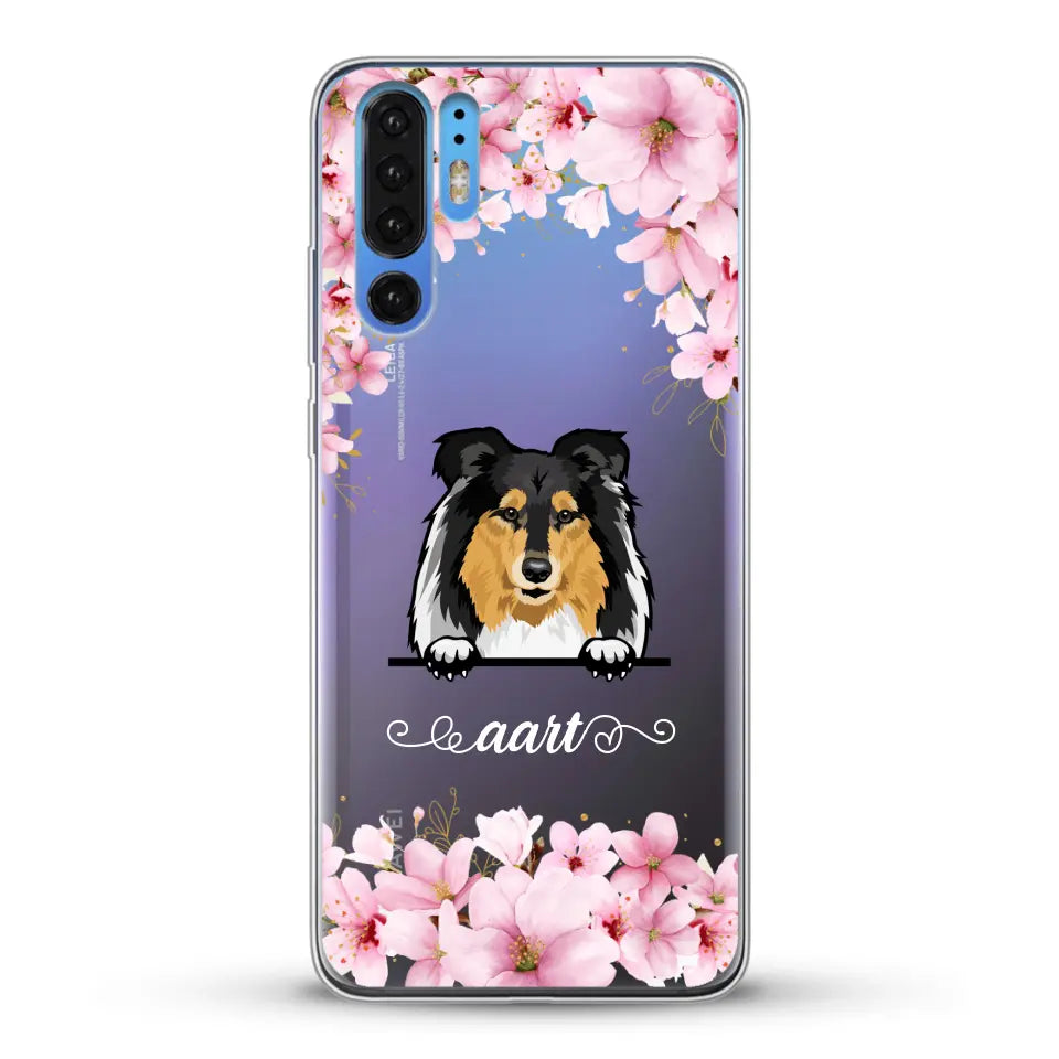 Bloemen Honden - Gepersonaliseerd telefoonhoesje