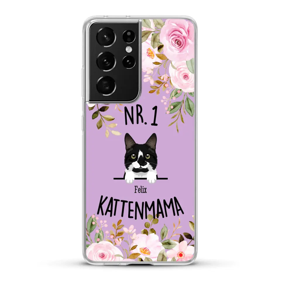 No. 1 Kattenmama - Gepersonaliseerd telefoonhoesje