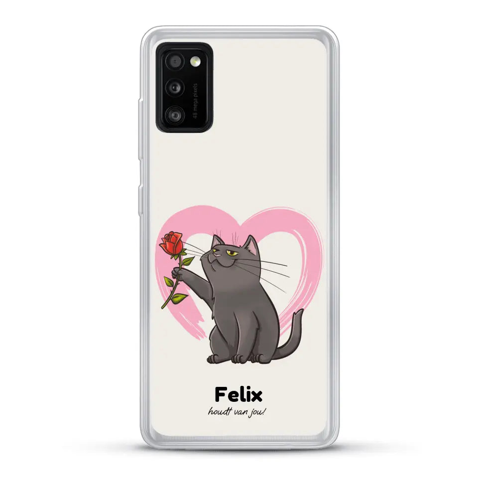 Jouw kat houdt van jou - Gepersonaliseerd telefoonhoesje