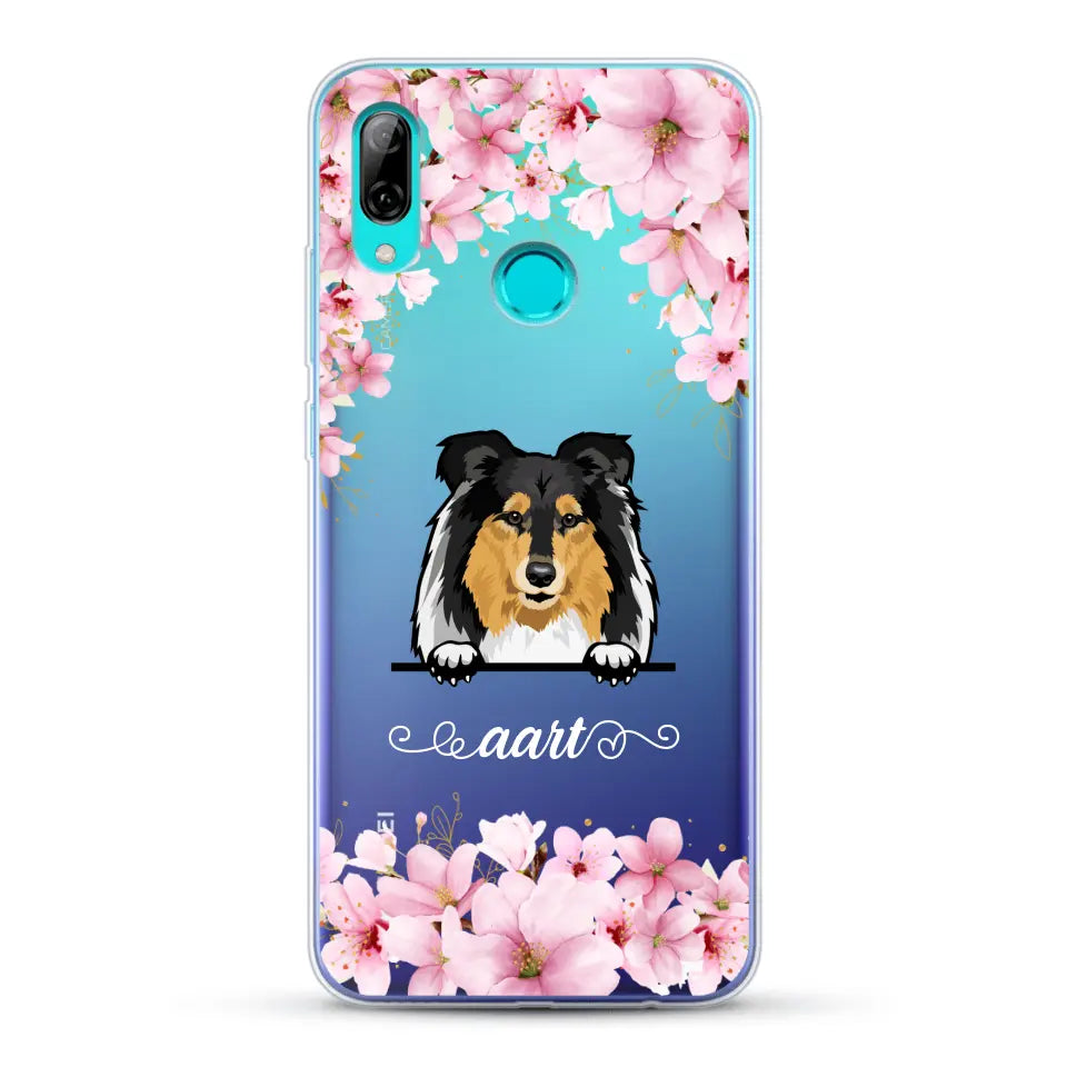 Bloemen Honden - Gepersonaliseerd telefoonhoesje