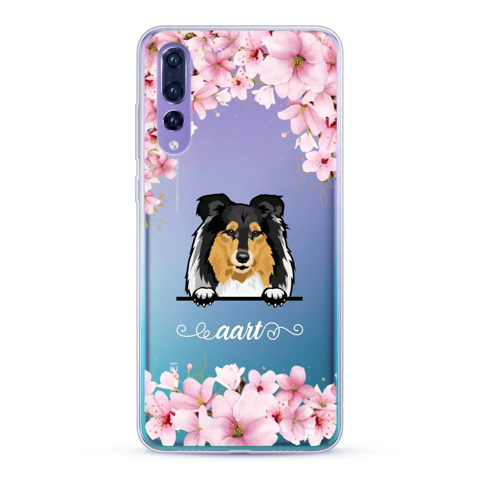 Bloemen Honden - Gepersonaliseerd telefoonhoesje