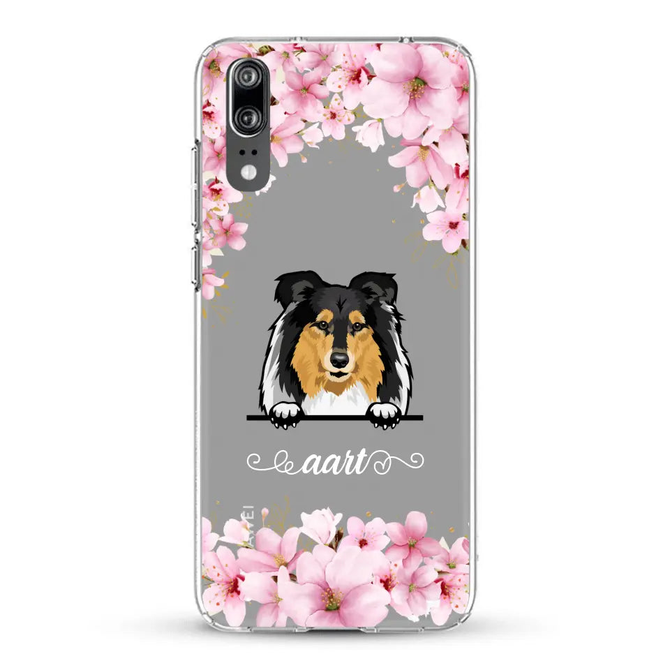 Bloemen Honden - Gepersonaliseerd telefoonhoesje