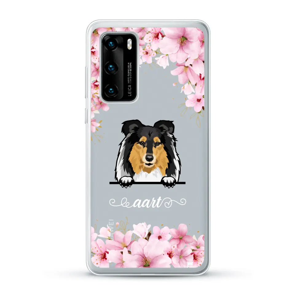Bloemen Honden - Gepersonaliseerd telefoonhoesje