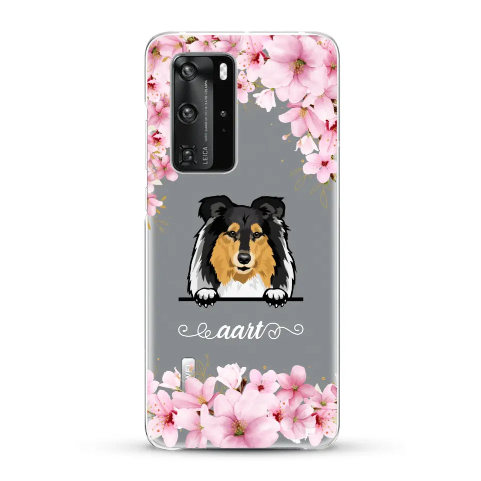 Bloemen Honden - Gepersonaliseerd telefoonhoesje