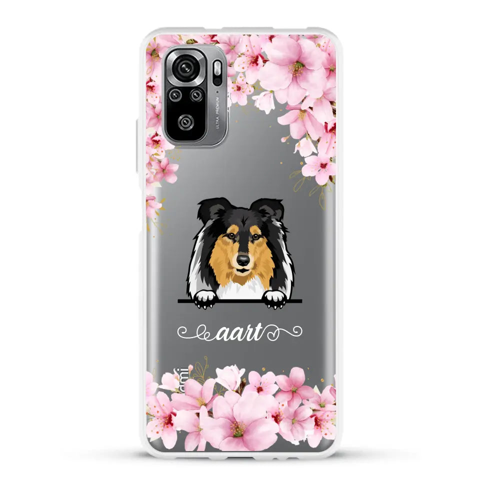 Bloemen Honden - Gepersonaliseerd telefoonhoesje